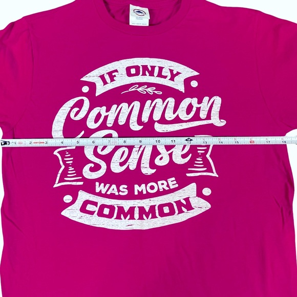 Delta Pro Weight size medium pink shirt with funny quote in white, short sleeves - Picture 4 of 6